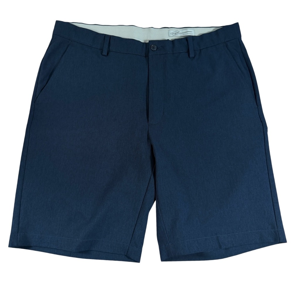 Greg Norman Mens Navy Blue Stretch Golf Shorts Size 36 Performance Activewear